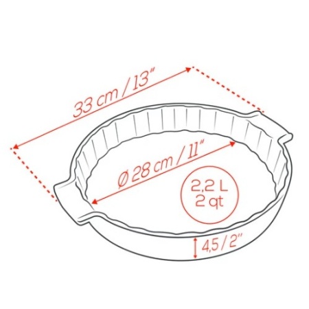 Емкость круглая для запекания APPOLIA 28см SLATE