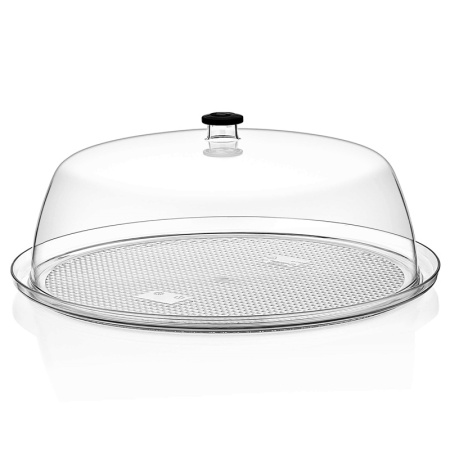 Поднос круглый Ø35см прозрачный GastroPlast (PC)