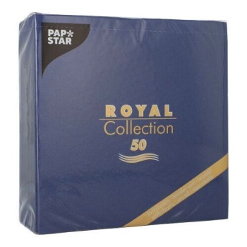 Салфетка 40x40см ROYAL Collection темно-синяя, 50шт
