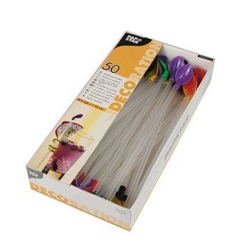 Соломка Ø5мм 22см с ложечкой, 50шт