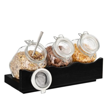 Набор банок-диспенсеров на подставке 43x17см GOOD MORNING - APS