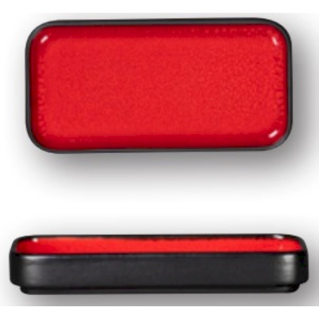 Тарелка прямоугольная 16x8см FRACTAL FIRE Red