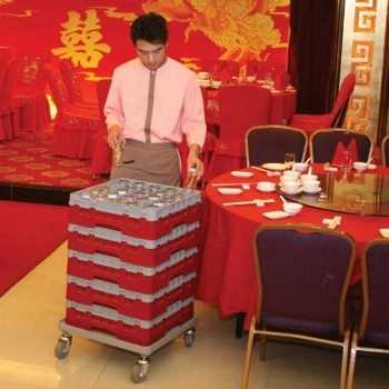 Стойка для бокалов на 25 отделений 11см красный