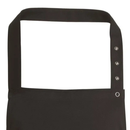 Фартук с нагрудником - модель 30330 - цвет черный - 65% полиэстер, 35% хлопок - 245г/м2