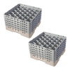 Кассета Camrack на 30 ячеек для мойки и хранения бокалов Ø7.94x25.7см Cambro бежевый, 2шт