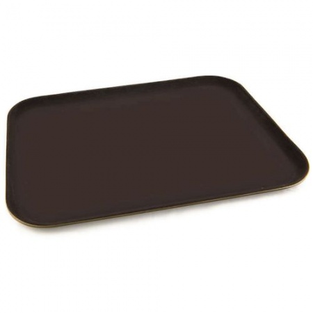 Поднос нескользящая поверхность 46x35см коричневый Profi-Chef