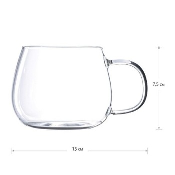 Чашка необжигающая 400мл термостойкое стекло, 2шт