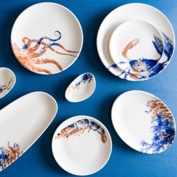 Тарелка плоская Ø27см AQUELIS Crab Gourmet