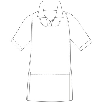 Фартук-пончо с карманом - цвет черный - 65% полиэстер, 35% хлопок - 200г/м2