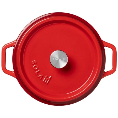 Кокот с крышкой Ø24см 3.5л оранжево-красный