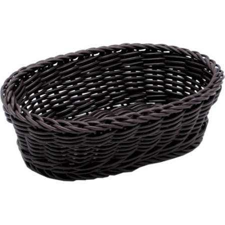Корзинка для хлеба овальная 24x15x7см черный