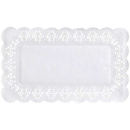 Салфетки кружевные 30x18см прямоугольные Pap Star, 100шт