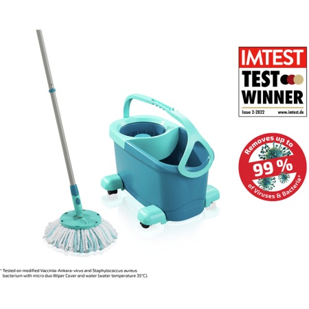 Комплект для уборки Clean Twist Ergo Disc Mop ведро 6л с отжимом и моп + тележка для ведра 521033
