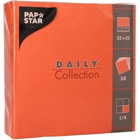 Салфетка 2сл 1/4 32x32см DAILY Collection нектарин, 50шт