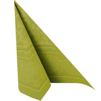 Салфетка 40x40см ROYAL Collection Ornaments оливковая, 50шт