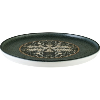Тарелка плоская Ø22см с вертикальным бортом MESOPOTAMIA MOSAIC ANTHRACITE Hygge