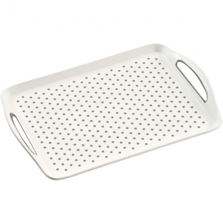 Поднос 45.5x32x4.5см белый Kesper