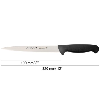 Нож слайсер филейный 19см 2900 черный