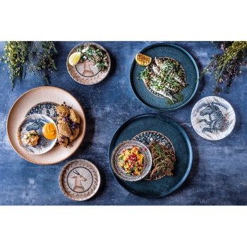 Тарелка плоская Ø30см MESOPOTAMIA MOSAIC WOOD Gourmet