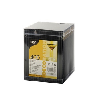 Соломка Ø5мм 125мм прямая черная, 400шт