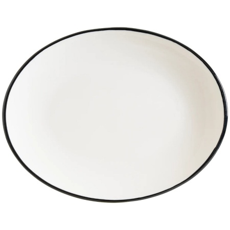 Тарелка овальная 20x16см LINEA Black Moove