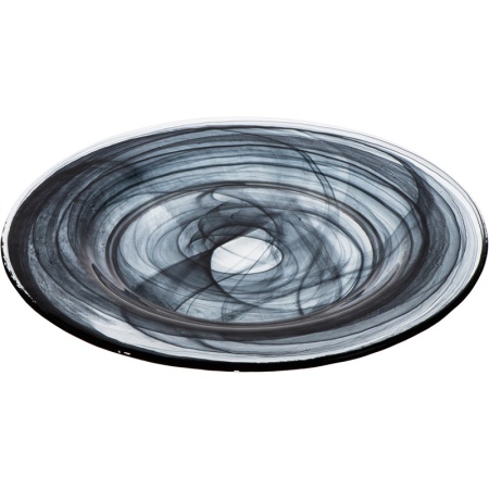 Блюдо стеклянное Ø21см Estonia черный дым