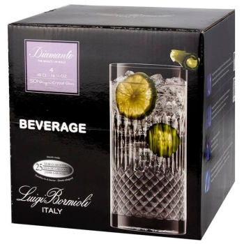 Набор стаканов для напитков 480мл Diamante, 4шт