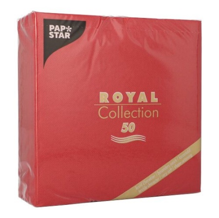 Салфетка 40x40см ROYAL Collection бордовая, 50шт