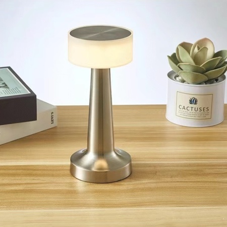 Лампа настольная беспроводная 9x(h)21.5см LED SIMPLE II MGline серебристая