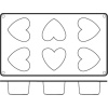 Форма "Сердце" 6 выемок 55x50x(h)35мм