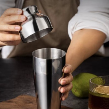 Шейкер барный 500мл Calabrese Profi-Chef нержавеющая сталь