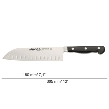 Нож сантоку 18см черный CLASSIC PRO