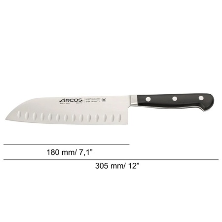 Нож сантоку 18см черный CLASSIC PRO