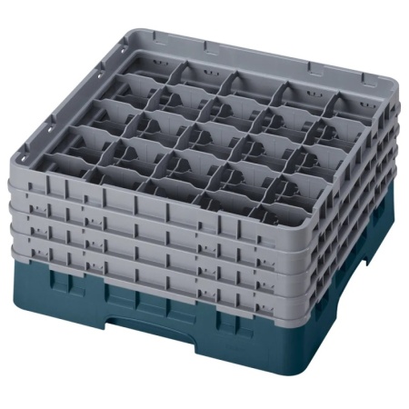 Кассета Camrack на 25 ячеек для мойки и хранения бокалов Ø8.7x21.5см Cambro сине-зеленый