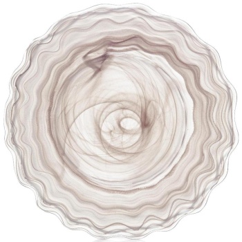 Блюдо стеклянное Ø27x(h)2см Osho розовый дым