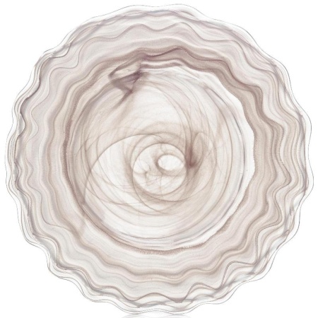 Блюдо стеклянное Ø27x(h)2см Osho розовый дым