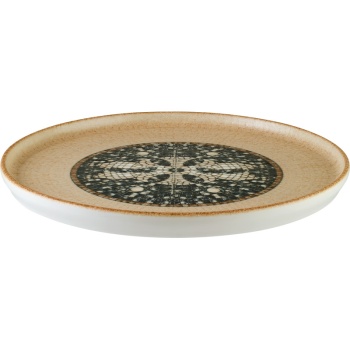 Тарелка плоская Ø28см с вертикальным бортом MESOPOTAMIA MOSAIC WOOD