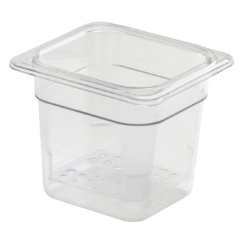 Гастроемкость перфорированная GN 1/6 17.6x16.2x12.7см Camwear прозрачная Cambro