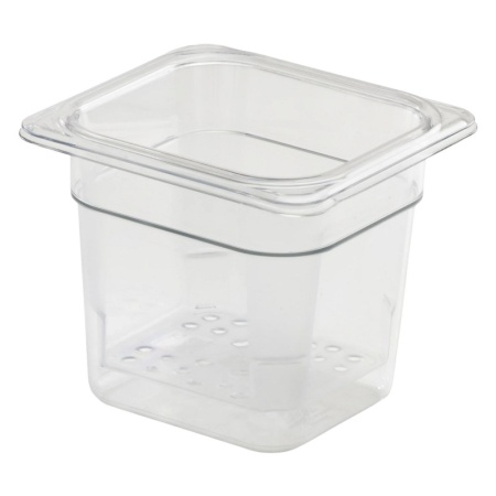 Гастроемкость перфорированная GN 1/6 17.6x16.2x12.7см Camwear прозрачная Cambro