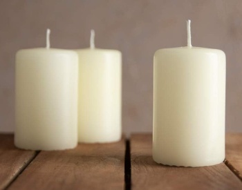 Свеча Ø4x(h)9см белая Pap Star, 10шт