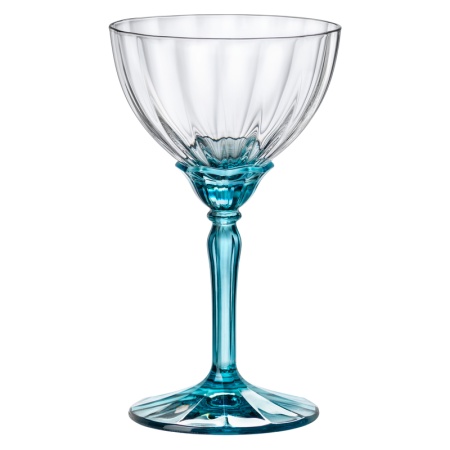 Набор бокалов для коктейля и шампанского 240мл Espresso Martini FLORIAN LUCENT BLUE, 6шт