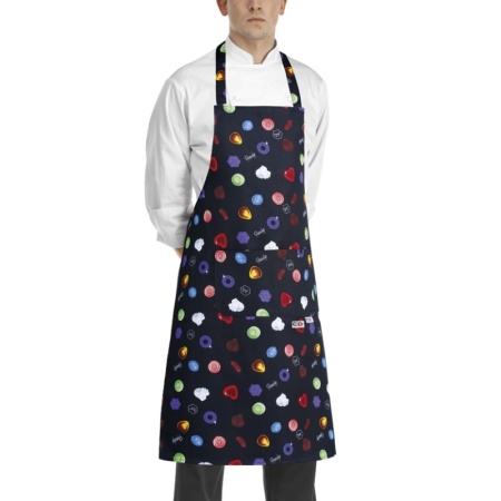 Фартук с нагрудником и карманом - цвет bon bon - 100% хлопок - 190г/м2