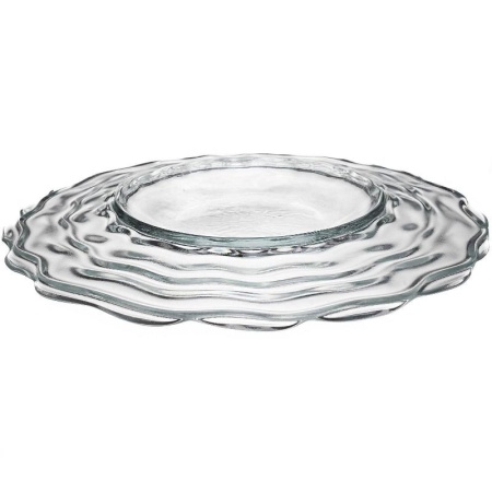 Блюдо стеклянное Ø27x(h)2см Osho прозрачное
