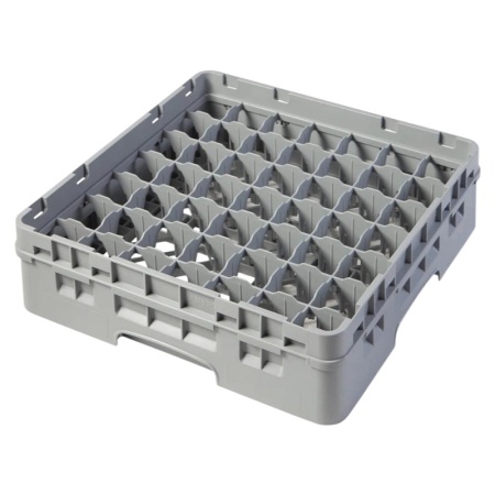 Кассета Camrack на 49 ячеек для мойки и хранения бокалов Ø6.2x9.2см Cambro серый