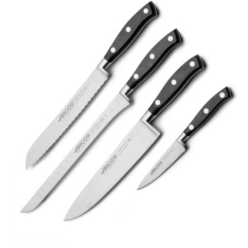 Набор кухонных ножей RIVIERA 4шт с ножницами на подставке