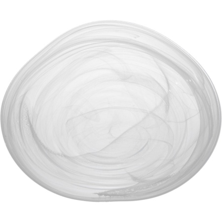 Салатник стеклянный 30x(h)6.5см Ventum белый дым