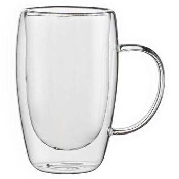 Кружка необжигающая 450мл термостойкое стекло, 2шт