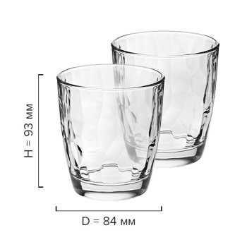 Набор стаканов для воды 305мл DIAMOND прозрачный, 6шт