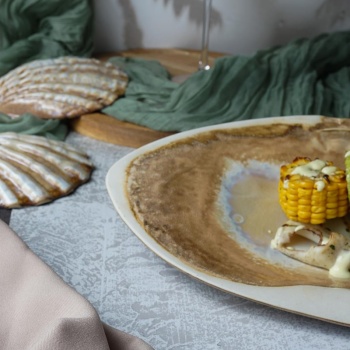 Блюдо овальное 33см 100мл "Pearl Frutti di Mare" керамика