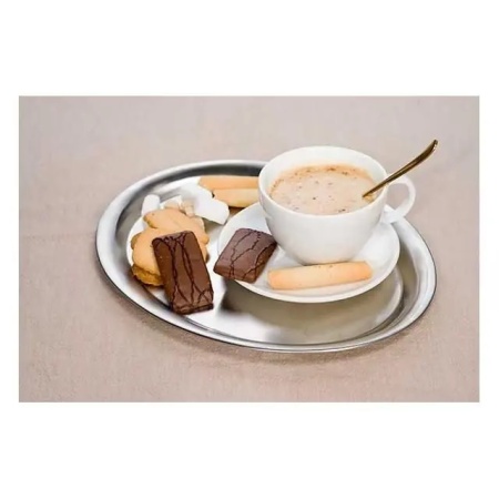 Поднос сервировочный овальный 29см для подачи кофе Cosy&Trendy